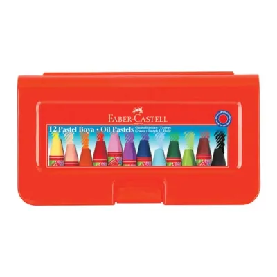 FABER CASTELL PLASTIK KUTULU ALTIGEN 12 RENK PASTEL BOYA