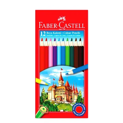 FABER CASTELL KURU BOYA 12 Lİ TAMBOY