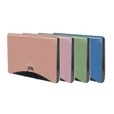 FABER-CASTELL A7+1 KÖRÜKLÜ DOSYA METALİK PEMBE