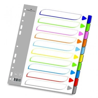 FABER-CASTELL RENKLİ AYRAÇ FABER-CASTELL-2010  10 BÖLMELİ