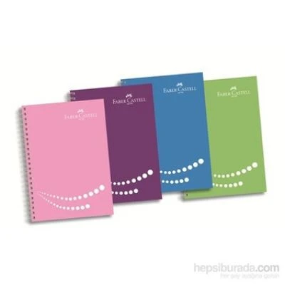 FABER-CASTELL PP 4 BLM RENKLİ 200 ÇİZGİLİ DEFTER