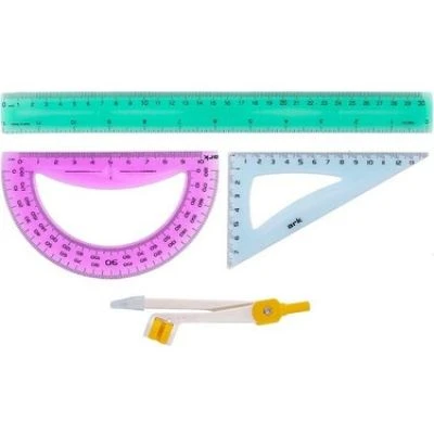 ARK FLEXİBLE KIRLMAZ CETVEL TAKIMI PERGELLİ