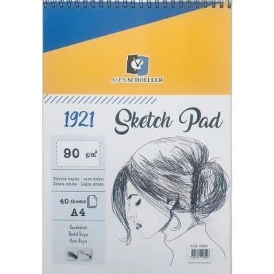 ALEX SPİRALLİ SKETCHPAD A4 90 GR 40.LI ALX-0526