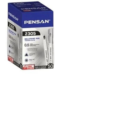 PENSAN 2305 ÜÇGEN SİYAH 0,5 MM TÜKENMEZ KALEM