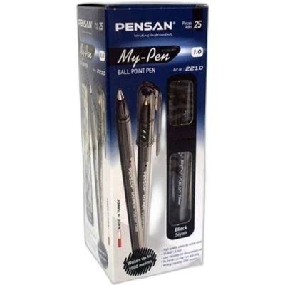 PENSAN MY-PEN TÜKENMEZ KALEM SİYAH 25.Lİ 1 MM