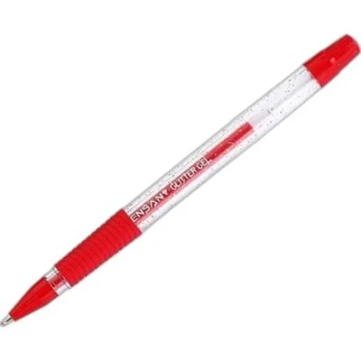 PENSAN GLITTER SİMLİ JEL KALEM KIRMIZI 1 MM