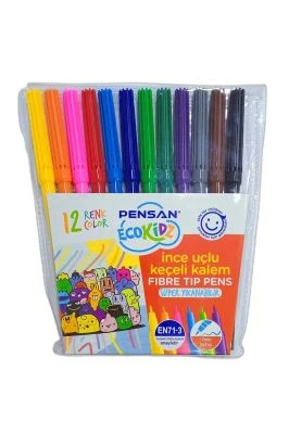 PENSAN KİDZ 12 RENK İMCE UÇLU KEÇELİ KALEM