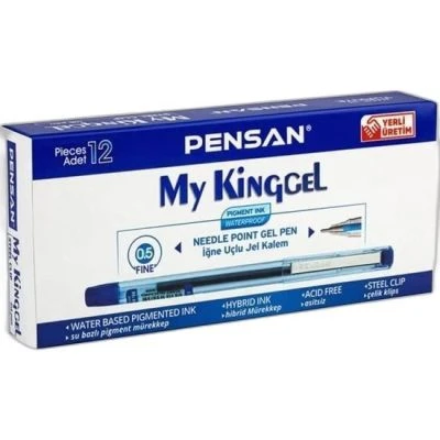 PENSAN 6405 MY-KİNG JEL METAL KLİPS MAVİ 0,5