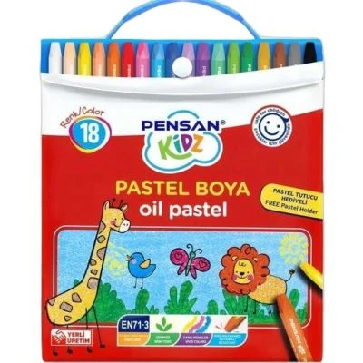 PENSAN KİDZ ÇANTALI PASTEL BOYA 18 RENK