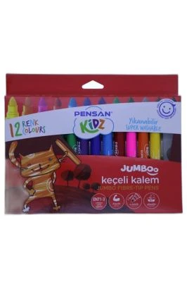 PENSAN KİDZ 12R YIKANABİLİR JUMBO KEÇELİ KALEM