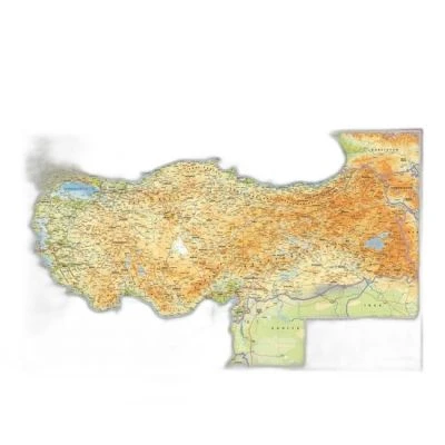 TÜRKİYE FİZİKİ + SİYASİ (70X100) ÇİFTTARAFLI