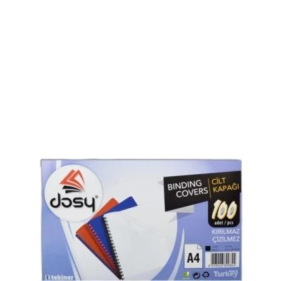 DOSY PVC CİLT KAPAĞI A4 TRANSPARAN