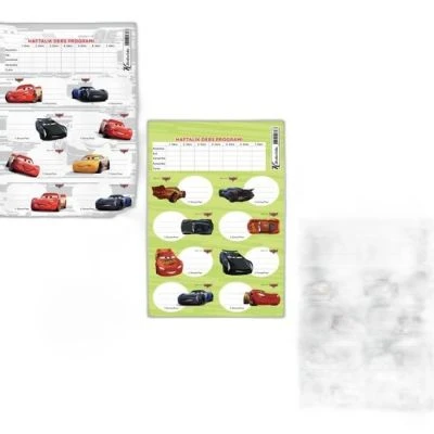 CARS DERS PROG.3LÜ ETİKET