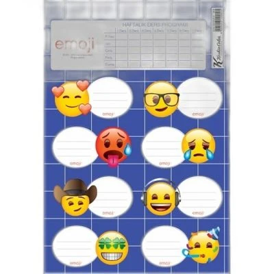 EMOJİ DERS PROG.3LÜ ETİKET