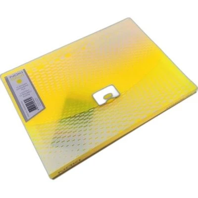 NOKİ NEON SERİ LASTİKLİ 12 BÖLMELİ DOSYA SARI
