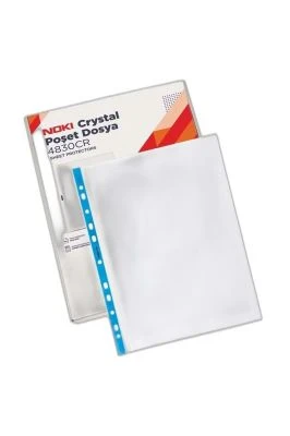 NOKİ POŞET DOSYA CRYSTAL MAVİ ŞERİTLİ TEKLİ