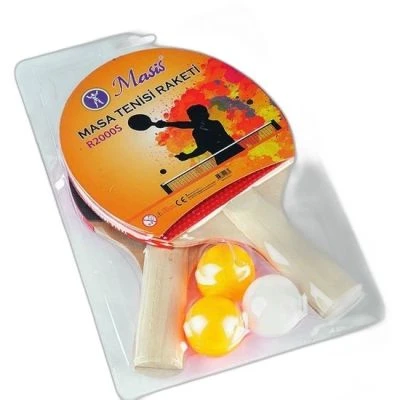 PİONER MASA TENİSİ İKİLİ RAKET + 3 TOP