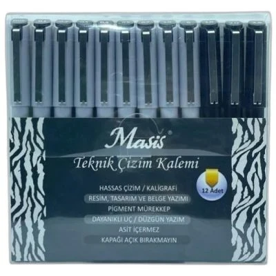 MASİS TEKNİK ÇİZİM KALEMİ 12Lİ