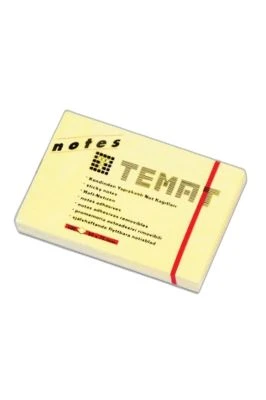 TEMAT 50X75 MM NOT KAĞIDI 80 YPR FOSFORLU SARI
