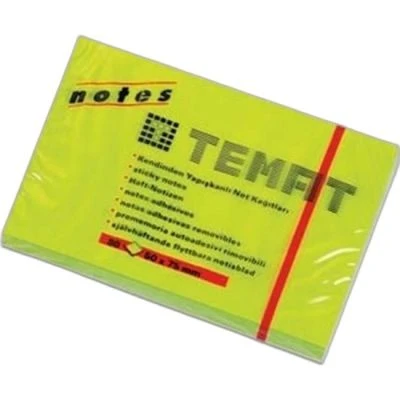TEMAT 50X75 MM NOT KAĞIDI 80 YPR FOSFORLU YEŞİL