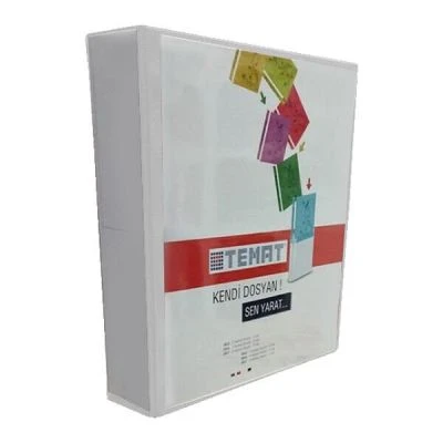 TEMAT 4 HALKALI KLASÖR 7CM BEYAZ