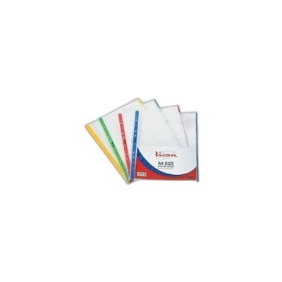 TİCON A4 RENKLİ KENAR U POŞET DOSYA