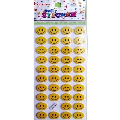TİCON.TPS-001/12.PUFFY STICKER(GÜLEN YÜZ)