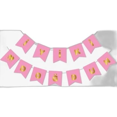 İYİKİ DOĞDUN YAZI PEMBE GÜMÜŞ