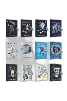 ÇINAR CİLTLİ SERT KAPAK HATIRA DEFTERİ KİLİTLİ ( ASTRONOT