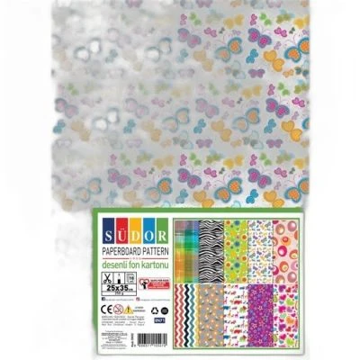 DESENLİ FON KARTONU 25X35 250 G 10 DESEN