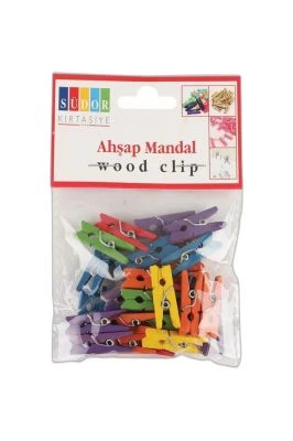 SÜDOR AHŞAP MANDAL BÜYÜK 3,5 CM 20 LIRENKLI