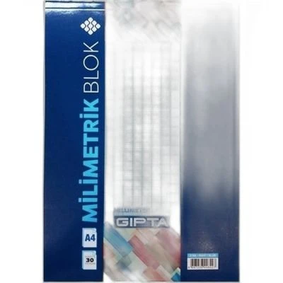 MİLİMETRİK TEL DKŞ.BRİSTOL KPK.BLOK MAVİ A4 30 YP