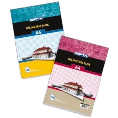 MİLİMETRİK TEL DKŞ.BRİSTOL KPK.BLOK PEMBE A4 30 YP