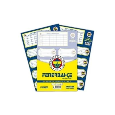 TARAFTAR-FB DERS PROGRAMLI OKUL ETİKETİ16X24 3YP