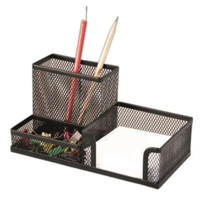 METAL MASA SETI - 3 GOZLU ORGANIZER SIYAH