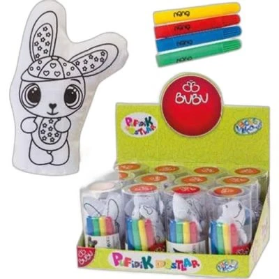 BU-BU PUFİDİK DOSTLAR + 4 ADET BOYAMA KALEMİ PVC KUTU