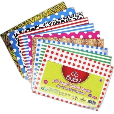 BU-BU ÇİFT TARAFLI DESENLİ FON KARTONU 50X70