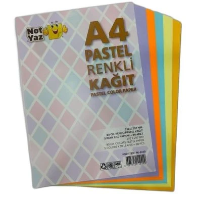 NOTYAZ A5 5X110RENK PASTEL RENKLİ KAĞIT