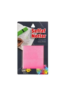 NOT YAZ RENKLİ ŞEFFAF NOTLUK