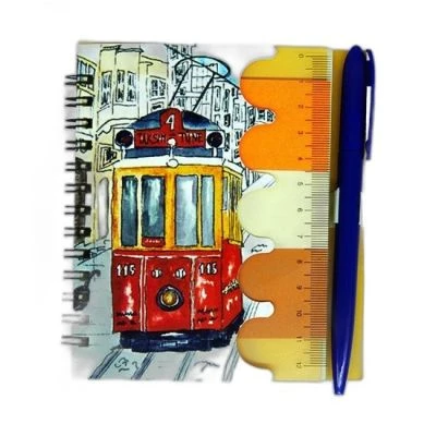 İSTANBUL MOTİFLİ CUTOUT KESİMLİ A6 DEFTER(MODEL 1)