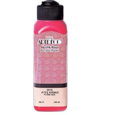 ARTDECO AKRILIK BOYA 140ML ATEŞ KIRMIZI 3015