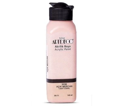 ARTDECO AKRİLİK BOYA 140ML AÇIK MERCAN 3038