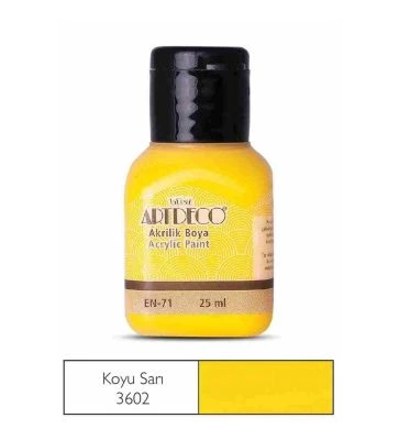 ARTDECO AKRİLİK BOYA 25ML KOYU SARI 3602
