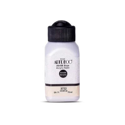 ARTDECO METALİK AKRİLİK BOYA 75ML GÜMÜŞ 3722
