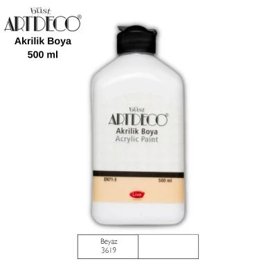ARTDECO AKRİLİK BOYA 500ML BEYAZ 3619