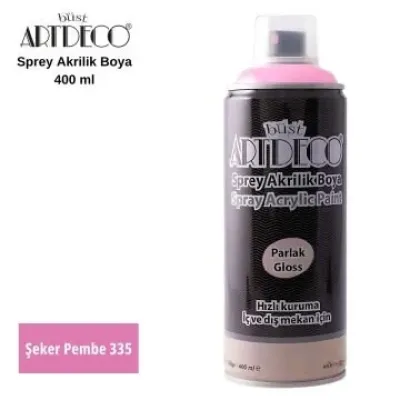 ARTDECO AKRİLİK SPREY BOYA 400ML ŞEKER PEMBE 335