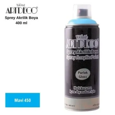 ARTDECO AKRİLİK SPREY BOYA 400ML MAVİ 450