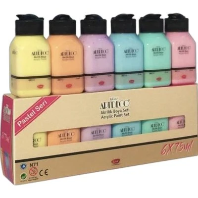 ARTDECO AKRILIK BOYA 6X75ML SET - PASTEL RENKLER