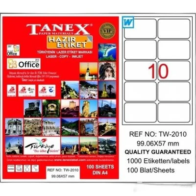 TANEX TW-2010 BİLGİSAYAR ETİKETİ
