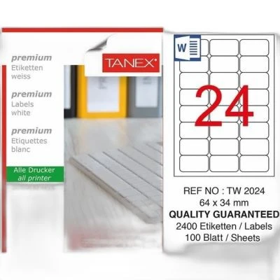 TANEX TW-2024 BİLGİSAYAR ETİKETİ